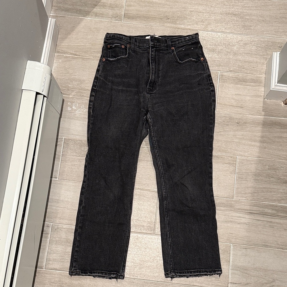 Abercrombie & Fitch Women's Black Straight Leg Jeans